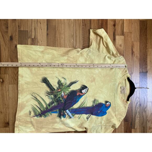 VTG THE MOUNTAIN Parrots Cotton Tie Dye T-Shirt Size Large 90s 1999 USA Tropical - Picture 5 of 6